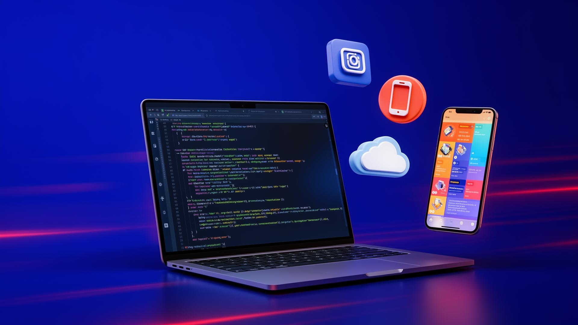 Modern website and mobile app preview