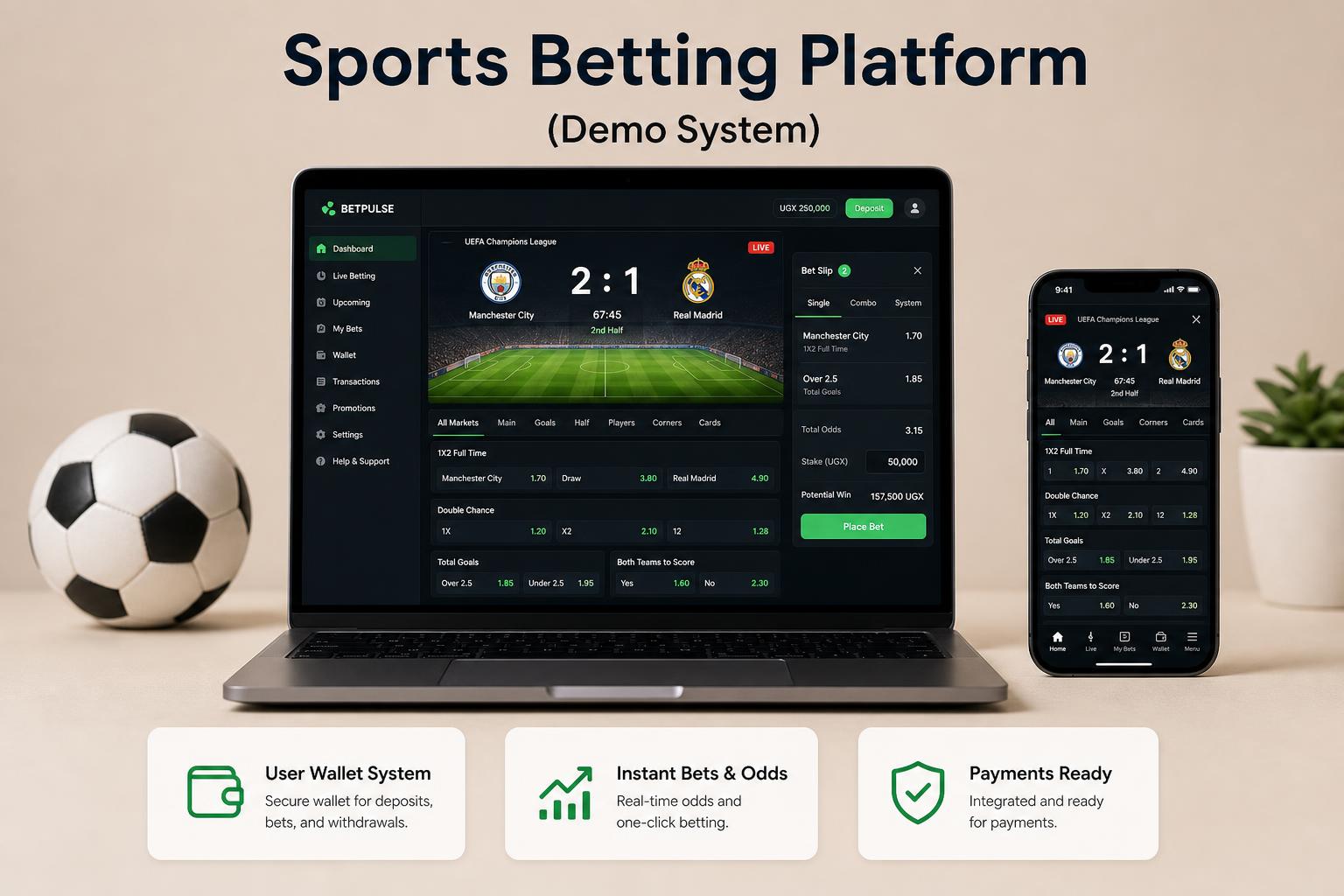 Sports Betting Platform (Demo System)